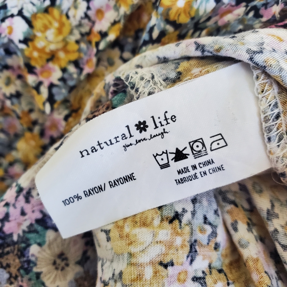 NATURAL LIFE HARLEY TIERED FLORAL SIMPLE DRESS L/XL - Picture 11 of 13